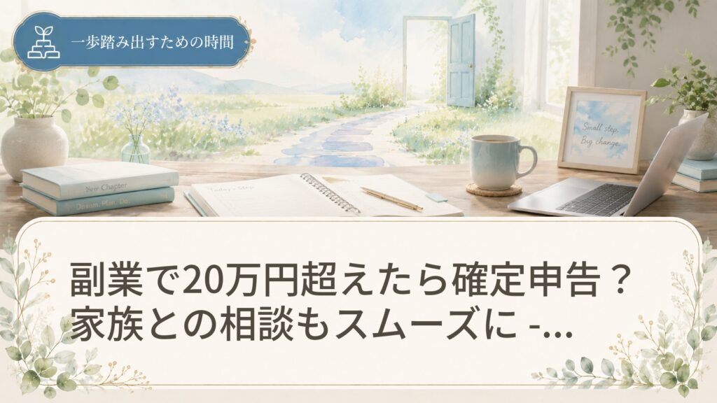 副業で20万円超えたら確定申告？家族との相談もスムーズに - 初心者でもわかる税金対策