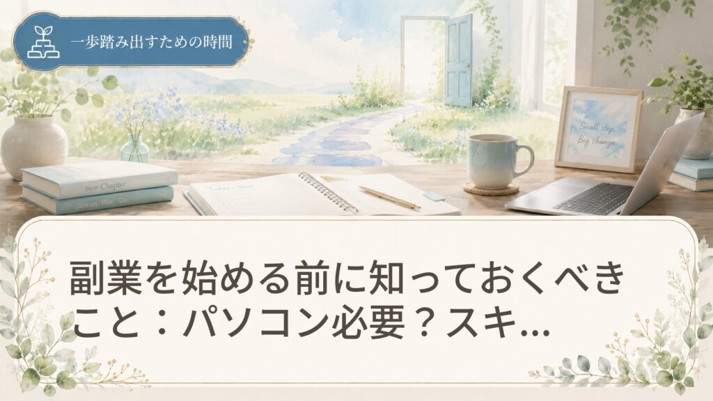 副業を始める前に知っておくべきこと：パソコン必要？スキルアップは何から？
