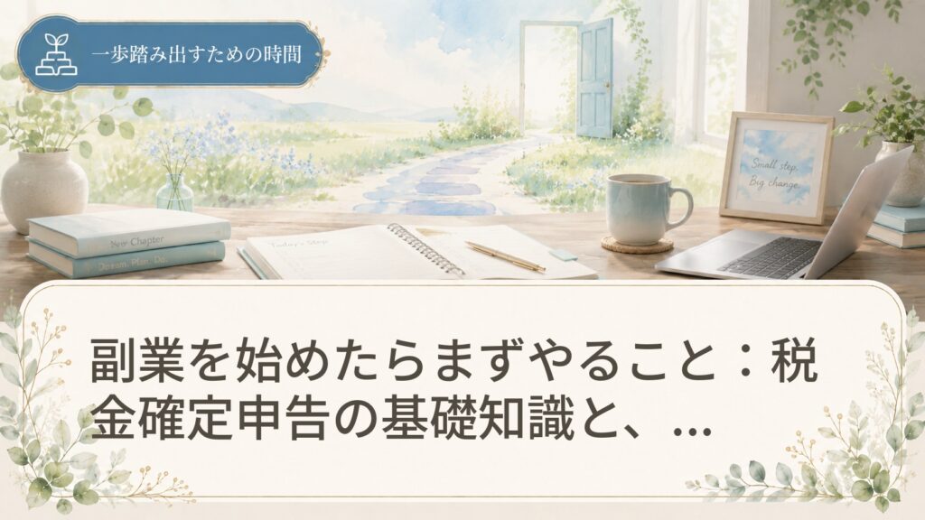 副業を始めたらまずやること：税金確定申告の基礎知識と、初心者がやりがちな落とし穴