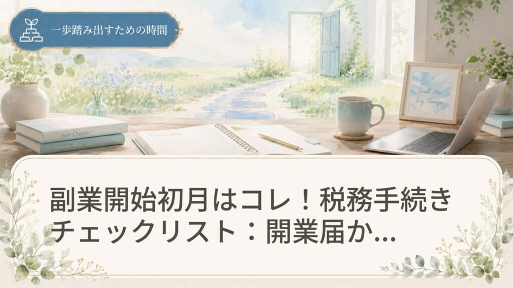 副業開始初月はコレ！税務手続きチェックリスト：開業届から確定申告まで