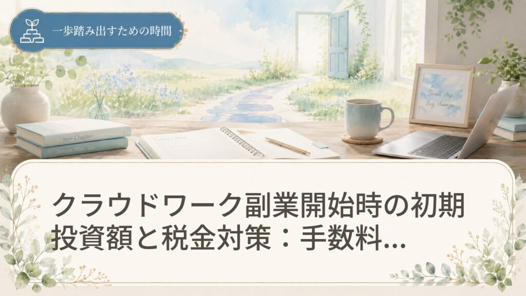 クラウドワーク副業開始時の初期投資額と税金対策：手数料・税理士費用を徹底解説