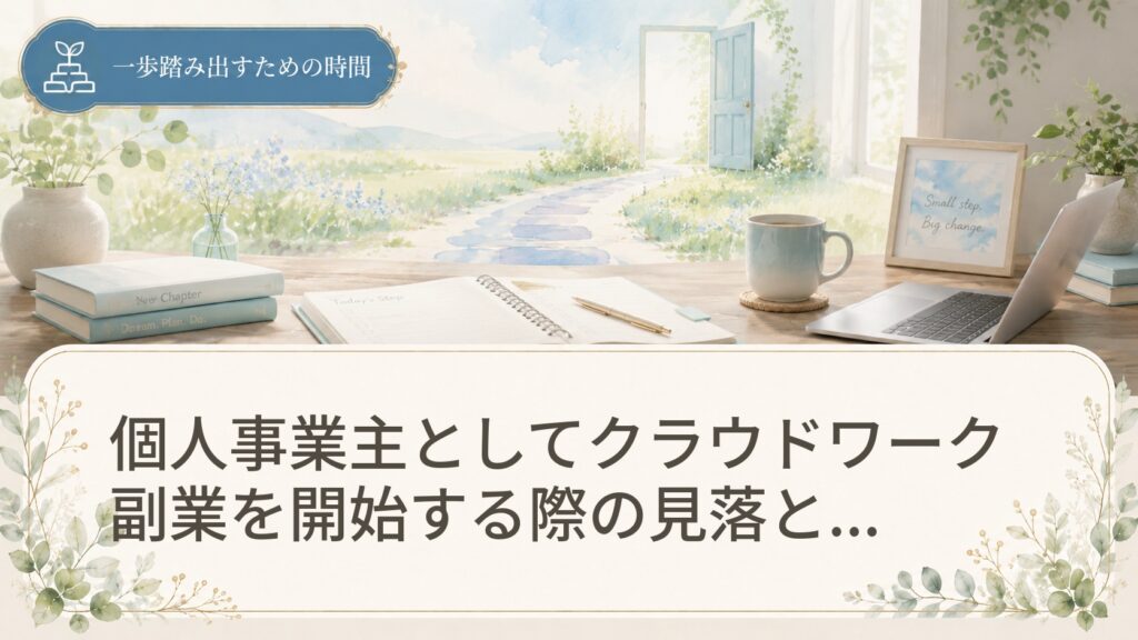 個人事業主としてクラウドワーク副業を開始する際の見落としがちな初期投資額と税務対策