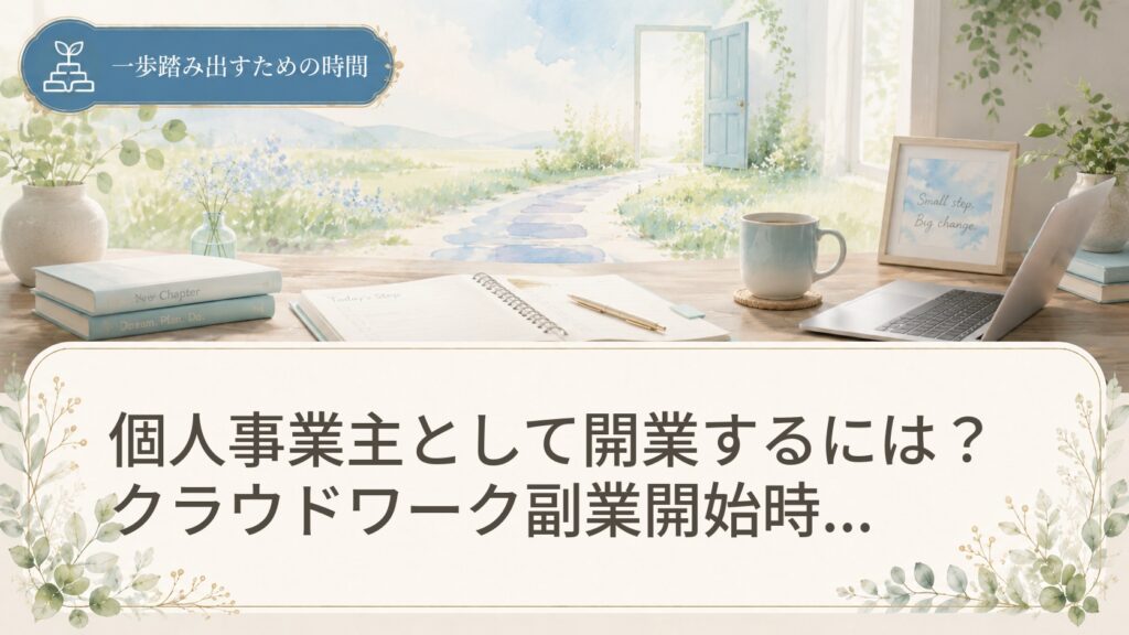 個人事業主として開業するには？クラウドワーク副業開始時の初期投資額と税務対策を徹底解説