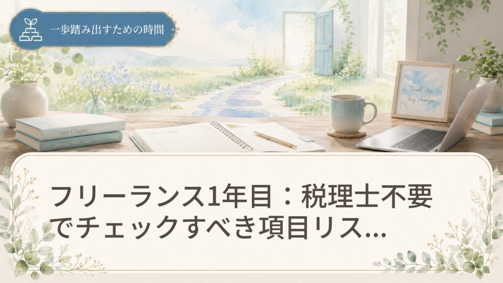 フリーランス1年目：税理士不要でチェックすべき項目リストと確定申告のポイント