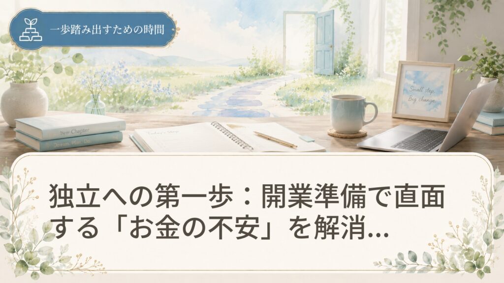 独立への第一歩：開業準備で直面する「お金の不安」を解消する方法