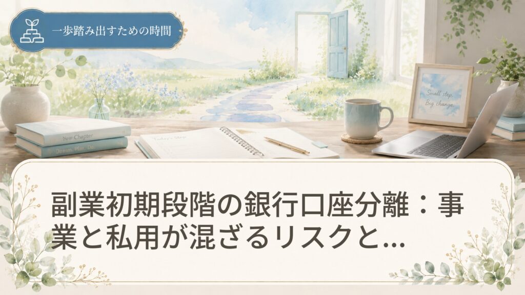 副業初期段階の銀行口座分離：事業と私用が混ざるリスクと税務対策
