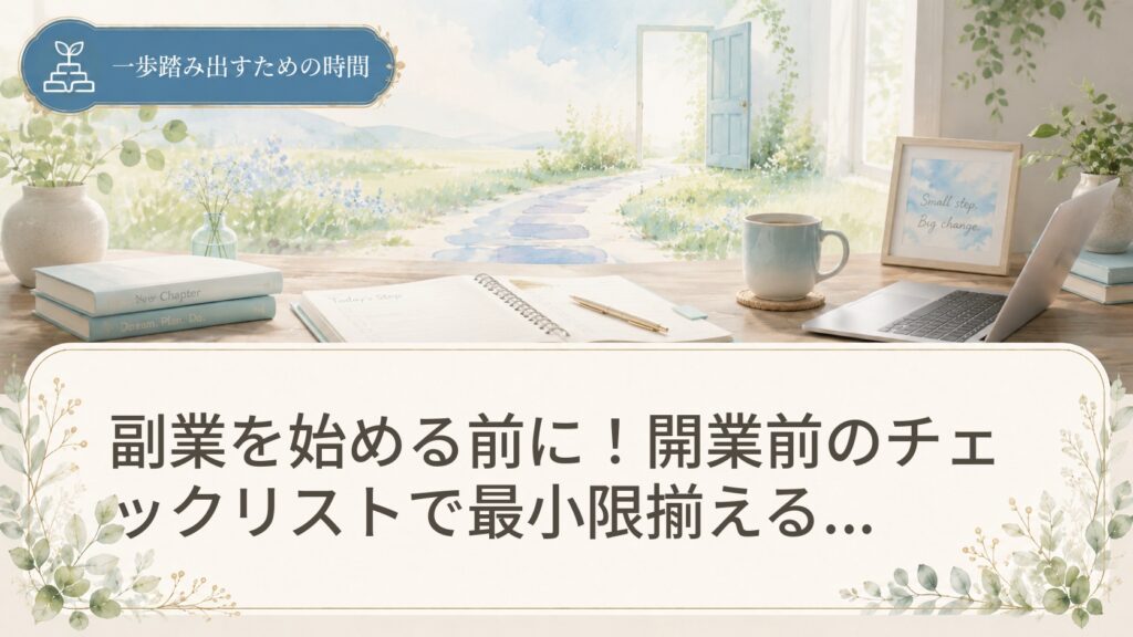 副業を始める前に！開業前のチェックリストで最小限揃える物を確認しよう
