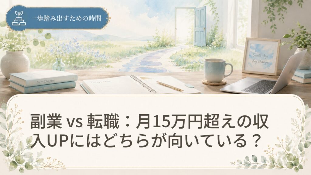 副業 vs 転職：月15万円超えの収入UPにはどちらが向いている？