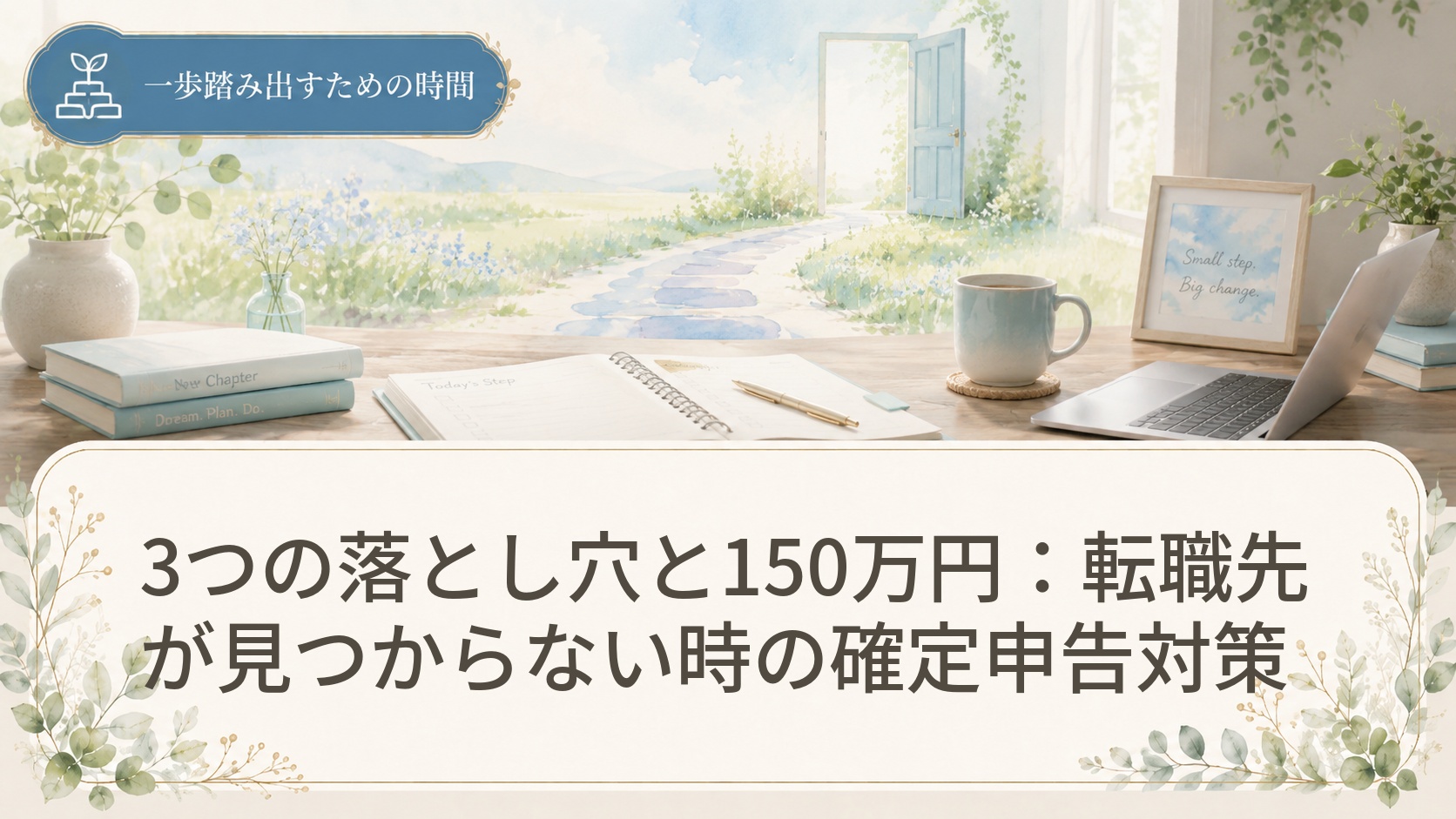 3つの落とし穴と150万円：転職先が見つからない時の確定申告対策