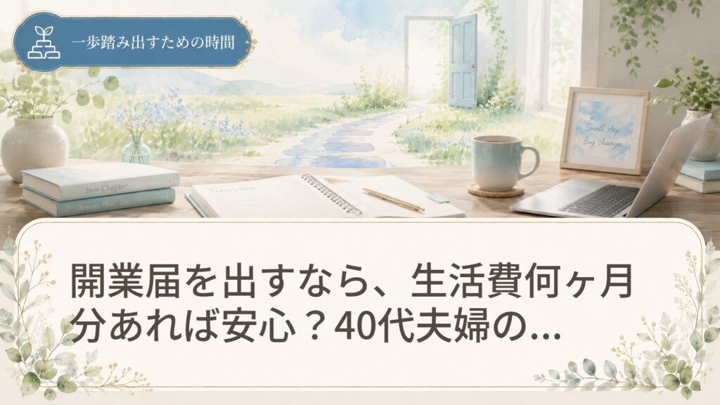 開業届を出すなら、生活費何ヶ月分あれば安心？40代夫婦のシミュレーション