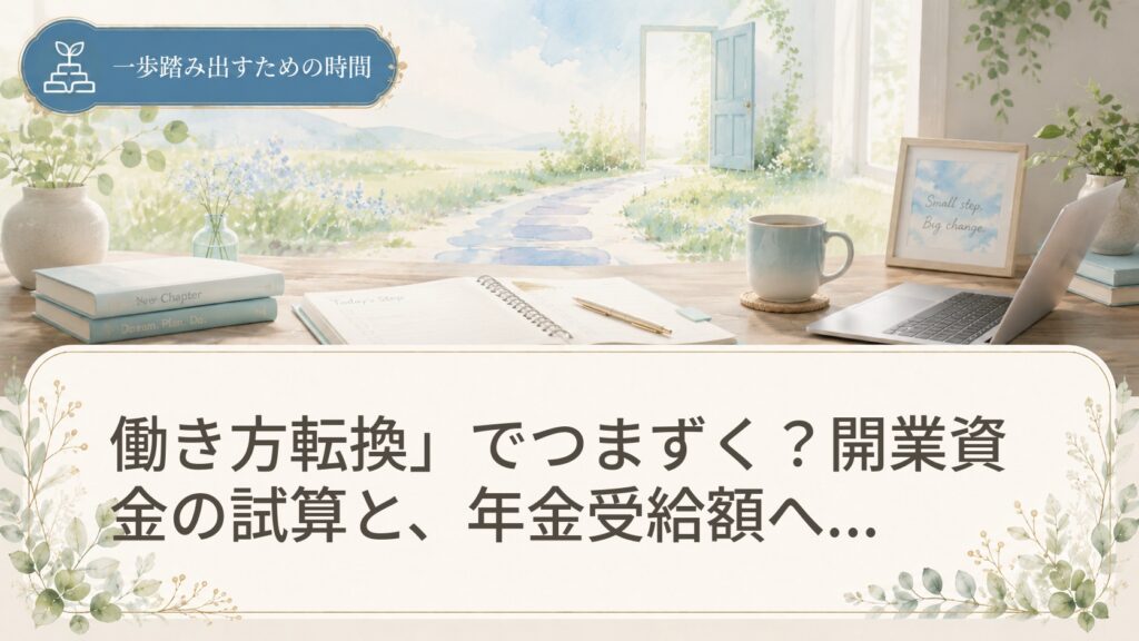 働き方転換」でつまずく？開業資金の試算と、年金受給額への影響とは？
