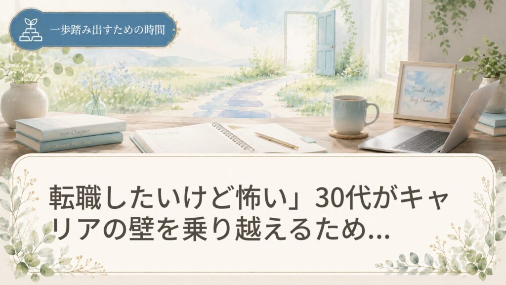 転職したいけど怖い」30代がキャリアの壁を乗り越えるための心理的ハードルと解決策