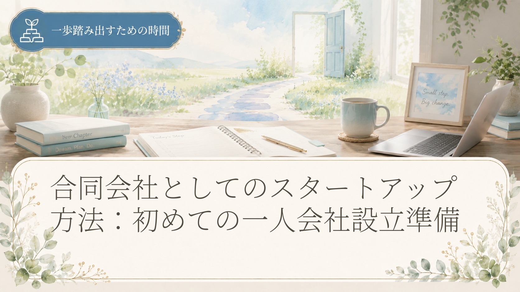 合同会社としてのスタートアップ方法:初めての一人会社設立準備