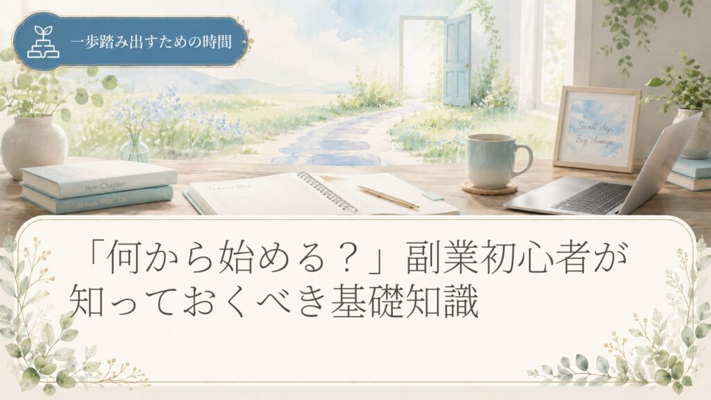 「何から始める？」副業初心者が知っておくべき基礎知識
