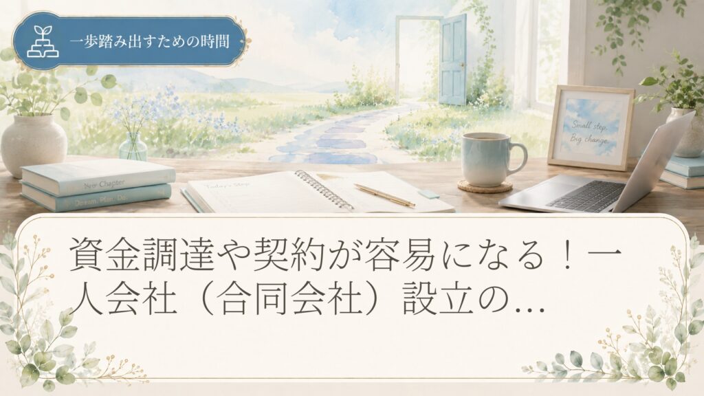 資金調達や契約が容易になる！一人会社（合同会社）設立のメリット