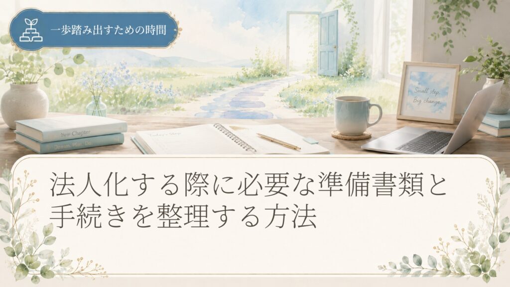 法人化する際に必要な準備書類と手続きを整理する方法