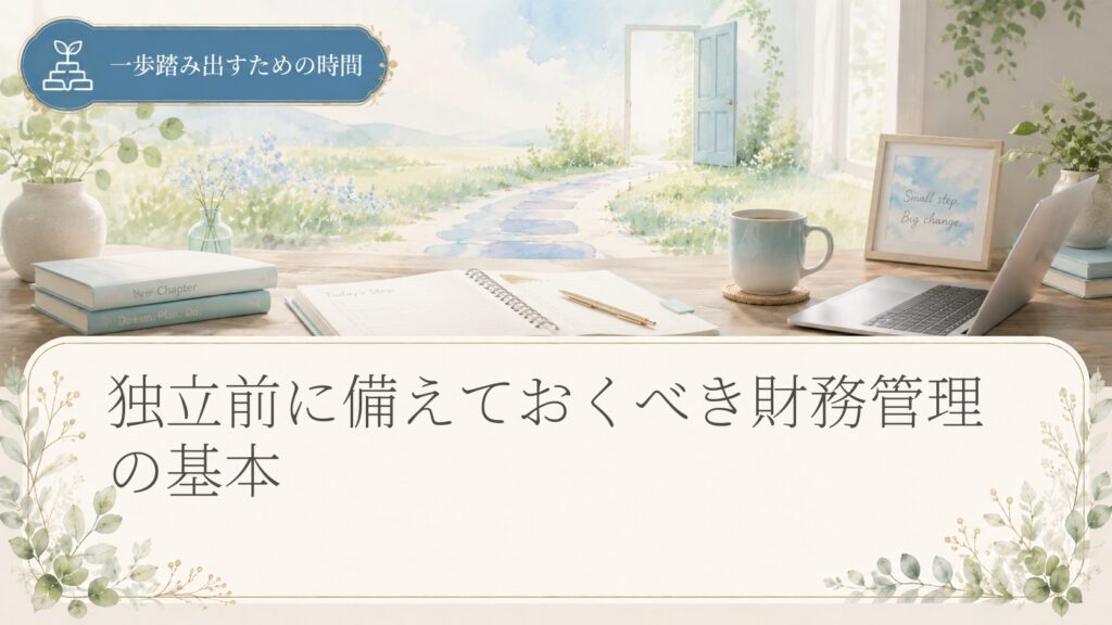 独立前に備えておくべき財務管理の基本